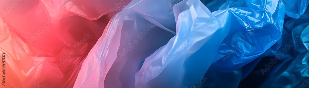 Aufkleber abstract composition of colorful plastic textures in vibrant shades, creating a dynamic and modern v
