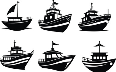 Boat vector silhouette