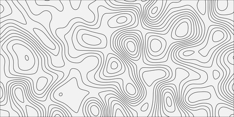 Topographic canyon geometric map relief texture with curved layers and shadow. abstract White background with a beautiful pattern, Topographic contour lines vector map seamless pattern vector.	
