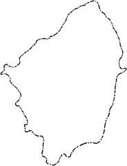 dash line doodle freehand drawing of naxos island map.
