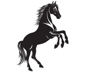 Jumping horse isolated on white background