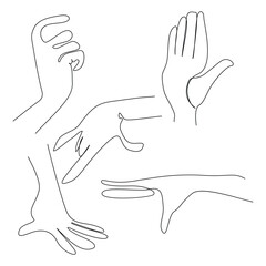 Continuous line art of couple holding hands