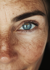 Close-Up Portrait of a Beautiful 60-Year-Old Woman