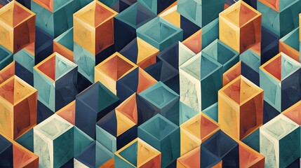 Geometric pattern seamless wallpaper