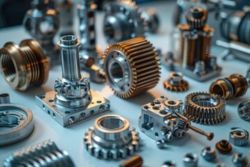 Close-up of engine parts