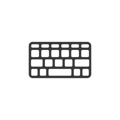 A Simple Black and White Icon of a Keyboard