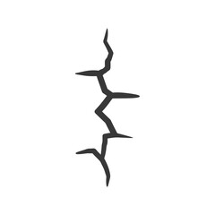 A Simple Black and White Illustration of a Crack