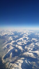 Mountains Alps from a bird's eye view, view from a plane 2