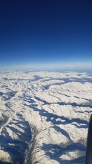 Mountains Alps from a bird's eye view, view from a plane 1