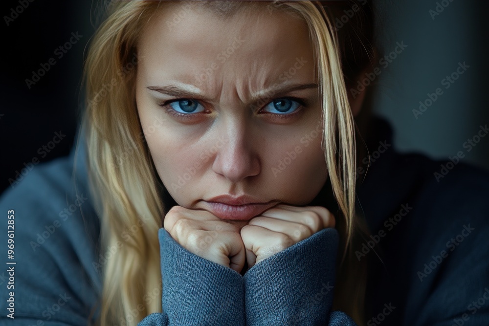 Poster sensory processing stimulus neurogenesis and bioelectricity woman with intense expression and neural