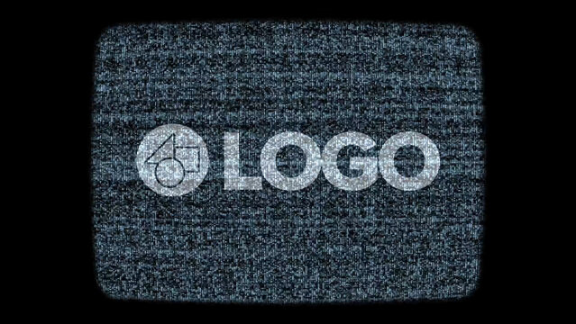 Old TV Static Noise Logo Reveal