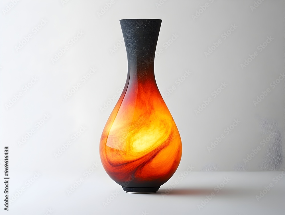 Poster captivating retro lava lamp with mesmerizing swirling motion of vibrant colorful fluids against a cl