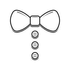 Bow tie icon. Linear style. Vector icon.