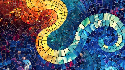 Fototapeta premium Mosaic pattern wallpaper