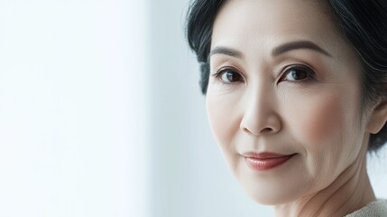 Naklejka premium Close Up Portrait of an Asian Woman.