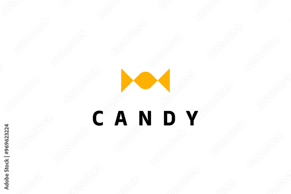 Poster template logo design solution with candy simple image