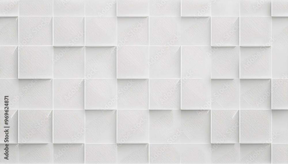 Poster offset white cube boxes block background wallpaper banner texture pattern template. array of offset 