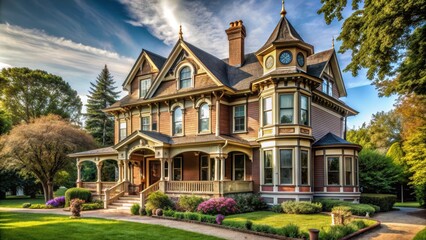 Obraz premium Victorian home with luxurious furnishings, Victorian, elegant, vintage, classy, interior design, fancy, old-fashioned