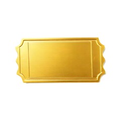 blank gold label isolated