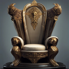 background illustration of king's throne chair