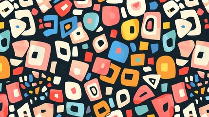 Funky shape pattern wallpaper