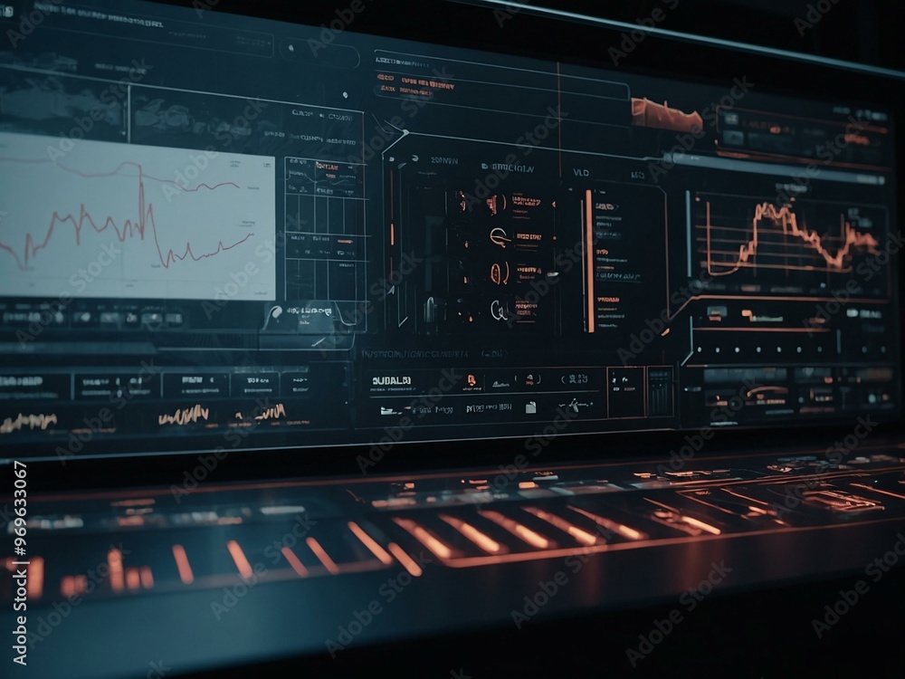 Poster interactive digital interface.