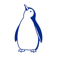 A simple penguin on a white background
