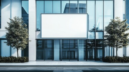 Fototapeta premium Blank Billboard Mockup - Modern Building Exterior.