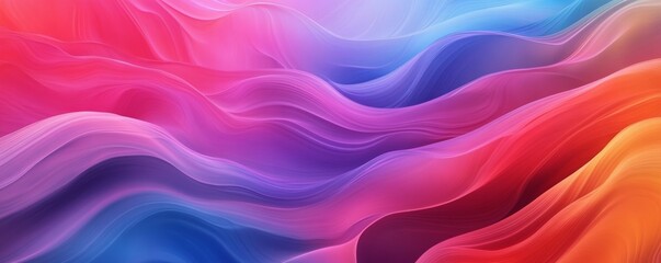 Obraz premium Colorful abstract waves with gradient flow
