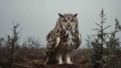 Fototapeta premium owl with moon