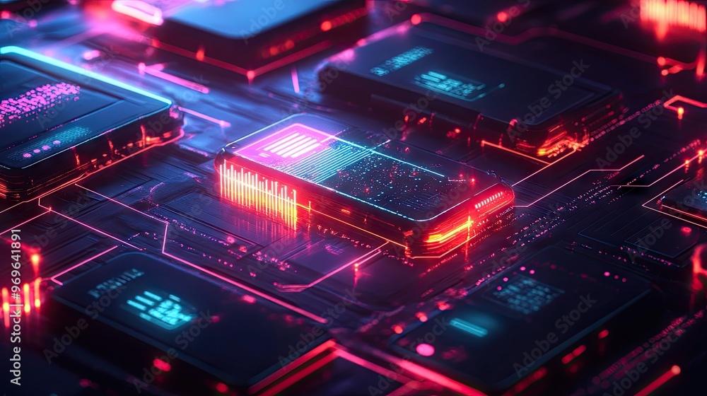 Poster the power of 5g wireless technology visualized through glowing digital signals and smart devices in 