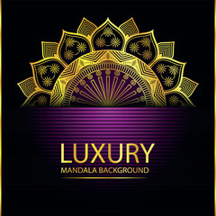 Abstract golden pattern east style with Luxury mandala background  design