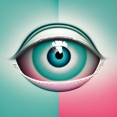 eye in background