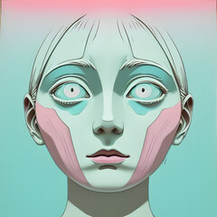 portrait of a girl with a painted face