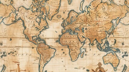 Antique map wallpaper