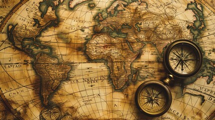 Antique map wallpaper