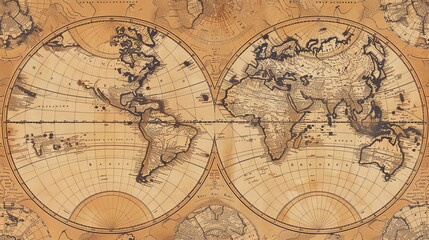 Obraz premium Antique map wallpaper