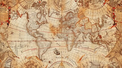 Antique map wallpaper