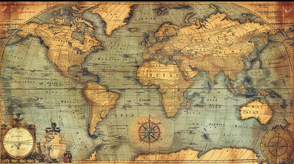 Antique map wallpaper