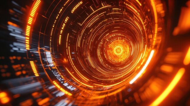Futuristic quantum computing core bathed in neon blue light, surrounded by cascading data streams and complex algorithmic sequences, set against a digital grid background