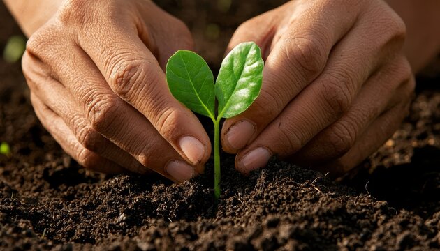 How does the image of planting seeds symbolize the concept of growth, both in agriculture and in personal development