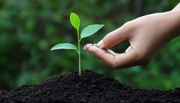 How does the image of planting seeds symbolize the concept of growth, both in agriculture and in personal development