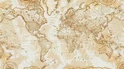 Fototapeta premium Antique map wallpaper