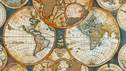 Antique map wallpaper