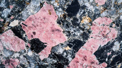 Detailed Shot of a Granite Surface with Coarse Grains and Natural Texture