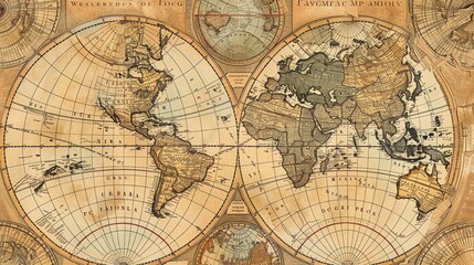 Antique map wallpaper