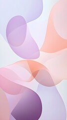 Minimalist composition featuring overlapping curved shapes in soft pastel tones, creating a subtle color gradient effect. The image evokes a sense of tranquility and harmony