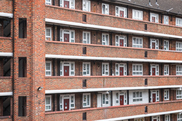 Blocks of council housing flats on Rockingham estate in south London, England