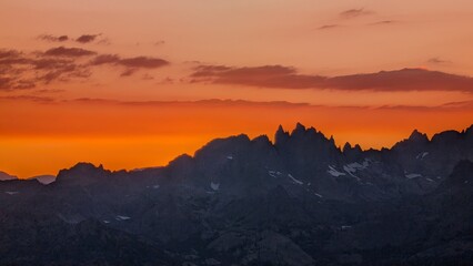 sunset in the mountains