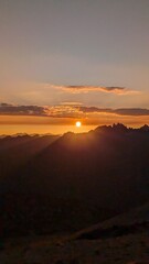 sunset in the mountains